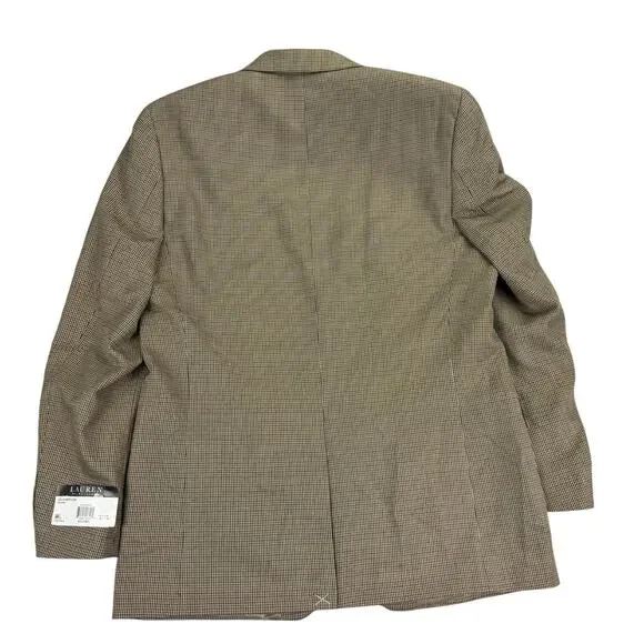 Lauren Ralph Lauren Mens UltraFlex Leland Classic Fit Suit Jacket Brown Blue 42L